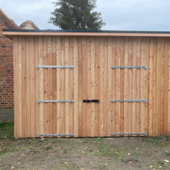Garagentor Lärche - Deckelschalung