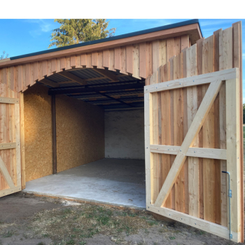 Garagentor Lärche - Deckelschalung