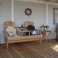 Adirondack -Loveseat- mit Tisch