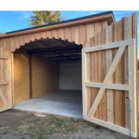 Garagentor Lärche - Deckelschalung