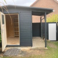 Gartenhaus anthrazit